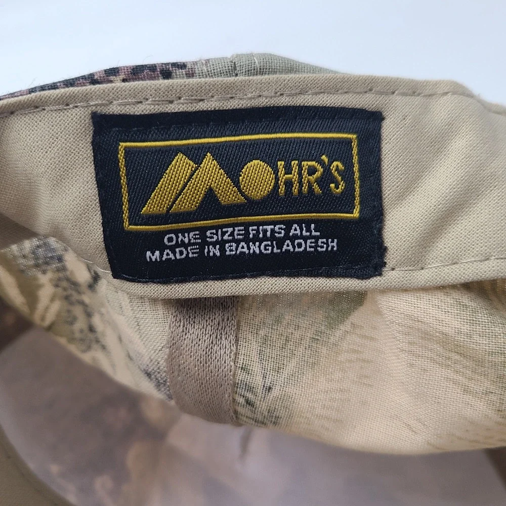 Vintage Camo Hat Snapback Green‎ Beige Blank Plain Camouflage Hunting Outdoors